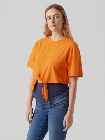 MAMALICIOUS T-shirt 'Kay' i orange: framsida