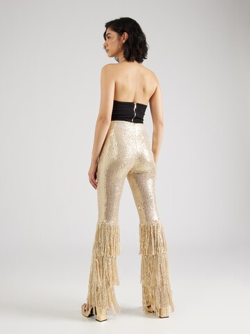 Nasty Gal Flared Hose in Gold