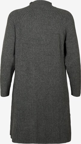 Zizzi Kleid 'MCOMFY RIB' in Grau