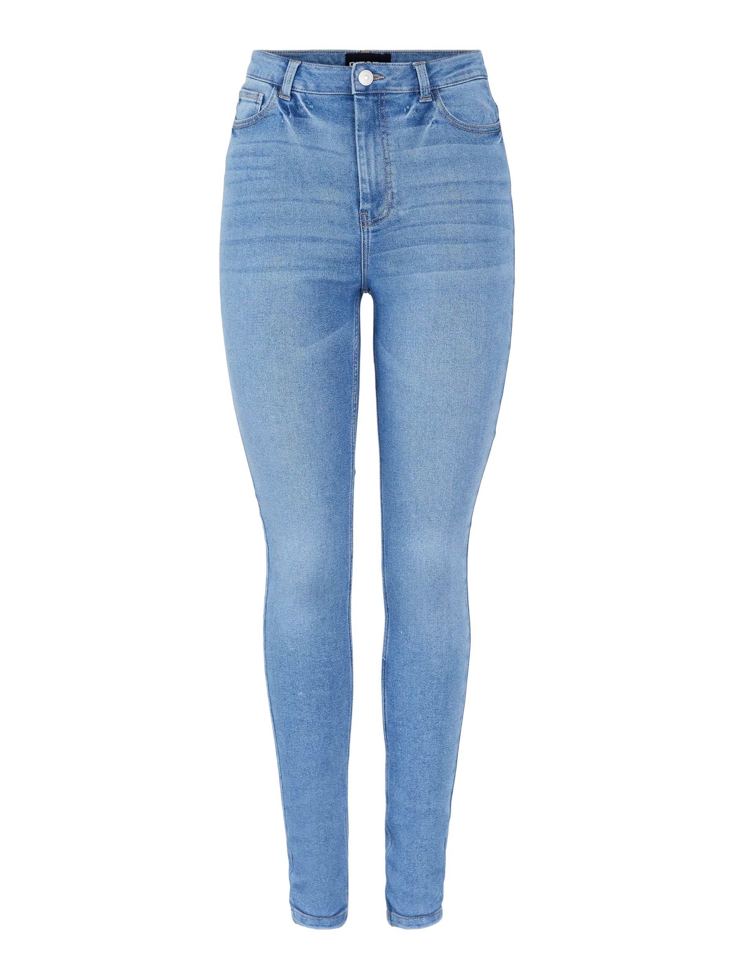 PIECES Skinny Jeans in Blau: Vorderseite