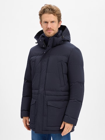 Andrew James Winter Jacket in Blue: front