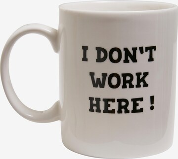 Tazza 'Don´t Work Here' di Mister Tee in bianco: frontale