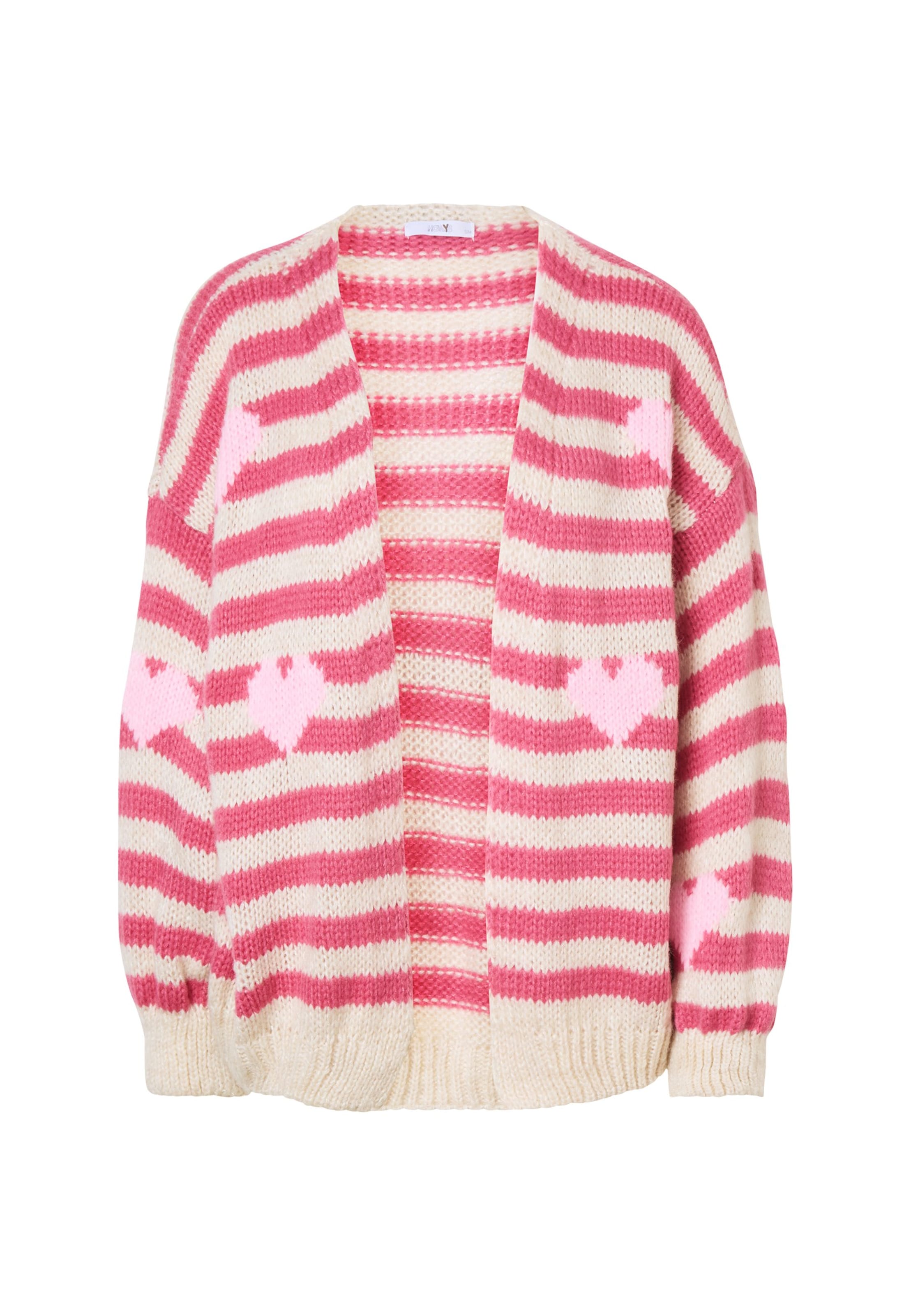 Hailys Knit Cardigan 'Ka44rena' in Pink: front