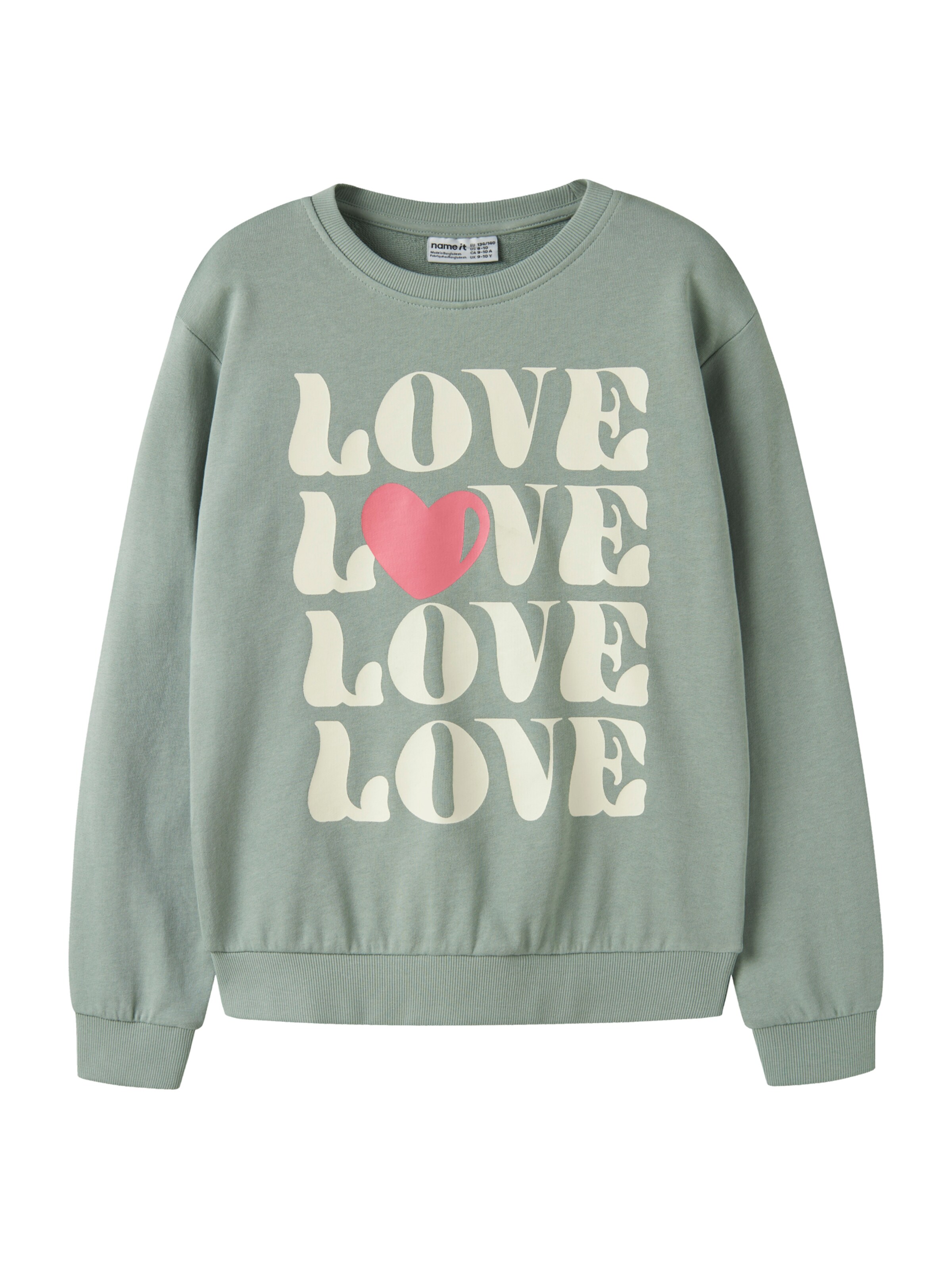 NAME IT Sweatshirt 'NKFVASACHA' in Grün: Vorderseite