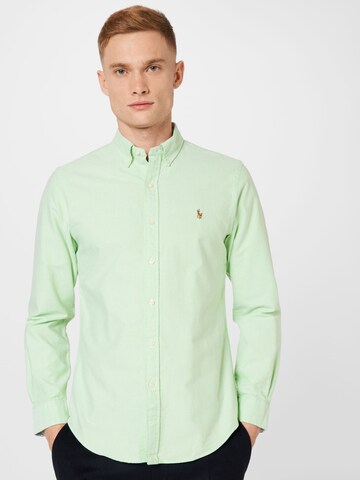 Coupe regular Chemise Polo Ralph Lauren en vert : devant