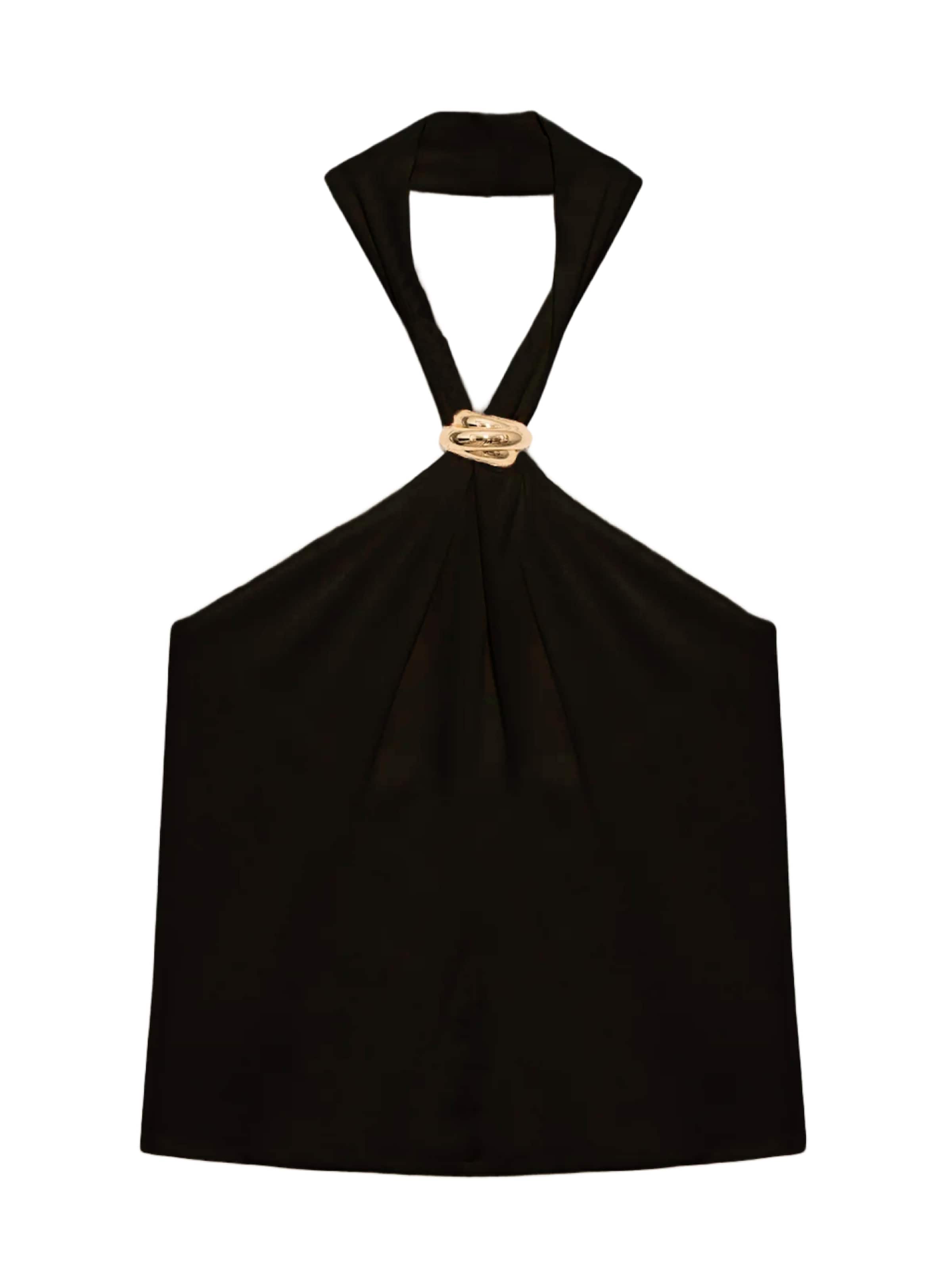 No Matter What Top in Schwarz: Vorderseite