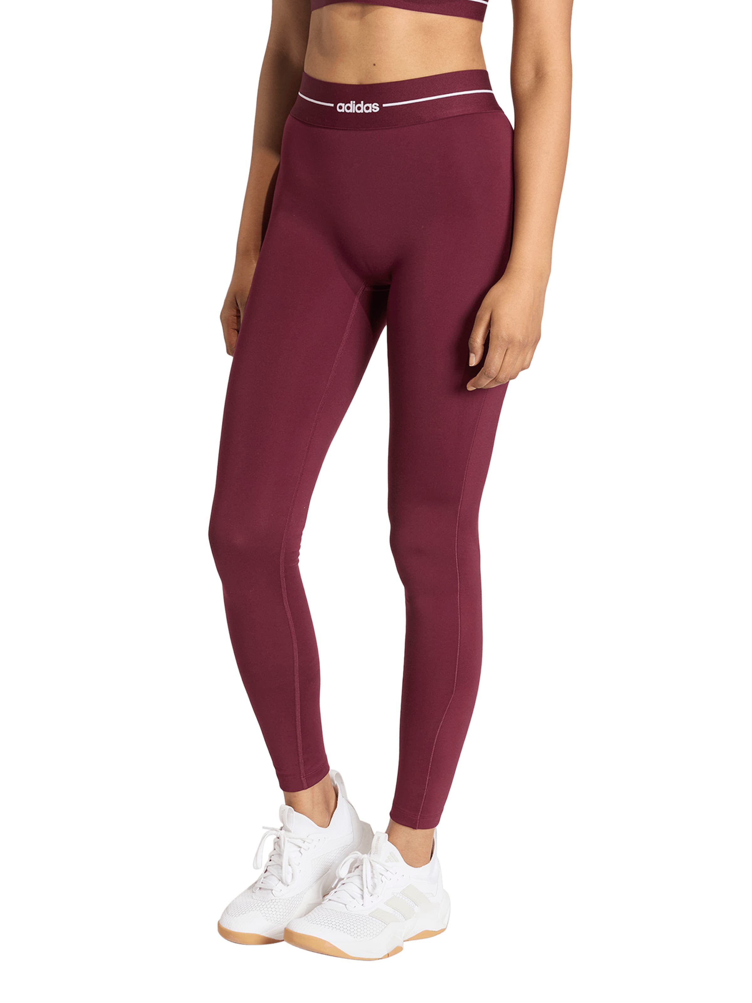 ADIDAS PERFORMANCE Skinny Športové nohavice 'Hyperglam' - Červená: predná strana