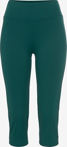 LASCANA ACTIVE Skinny Workout Pants in Green: front