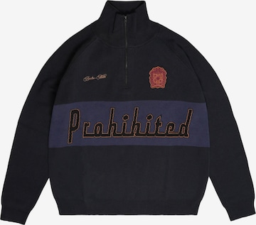 Pullover di Prohibited in blu: frontale