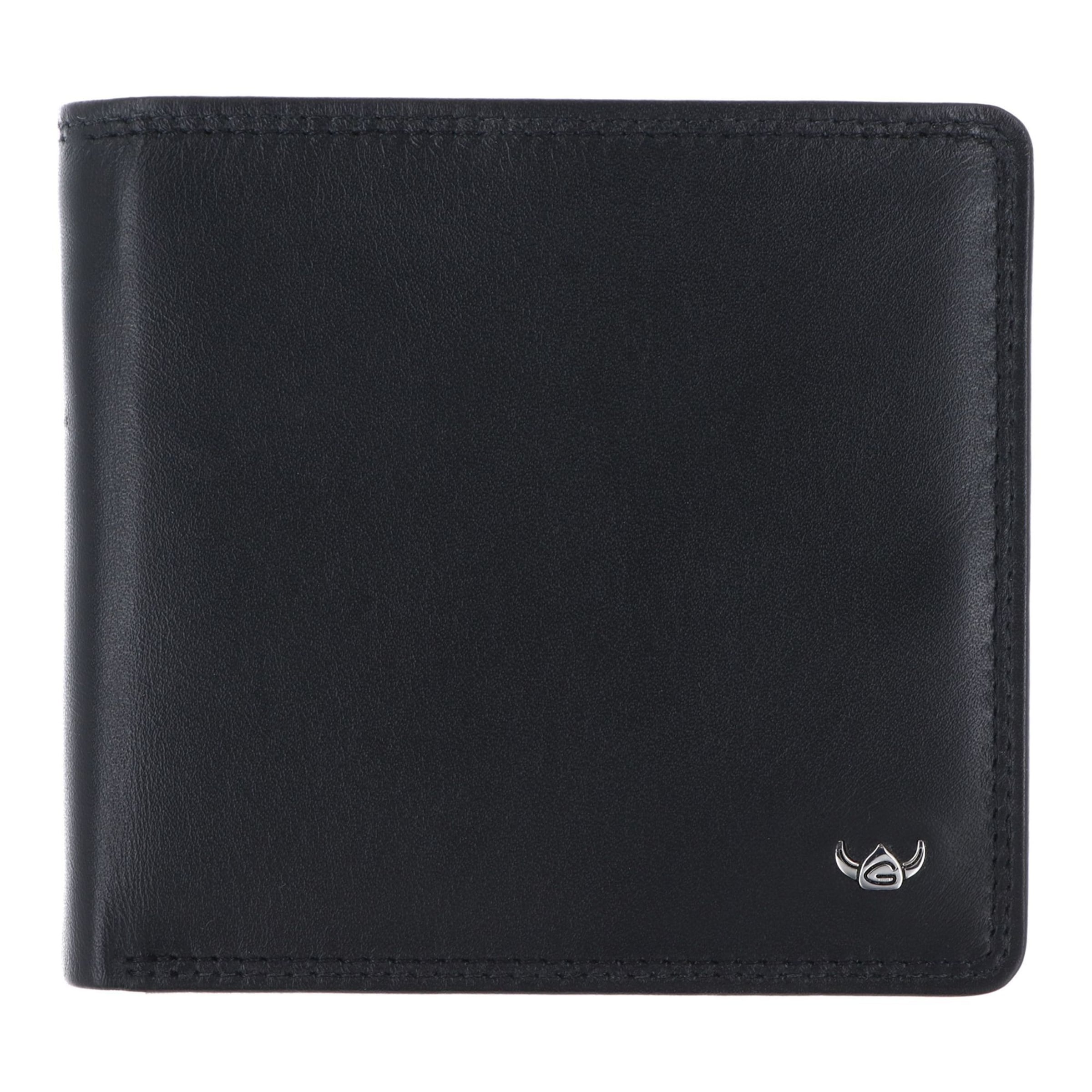 GOLDEN HEAD Wallet in Black: front