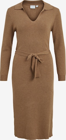 VILA Knitted dress 'Marla' in Brown: front