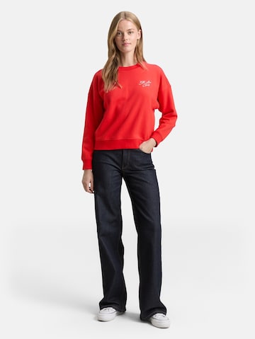 TOM TAILOR DENIM Sweatshirt in Red