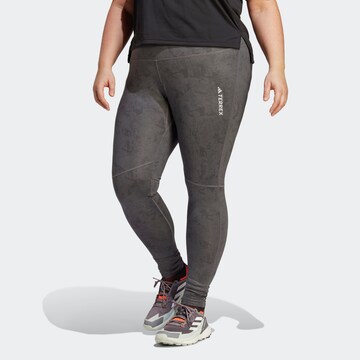 ADIDAS TERREX Workout Pants in Grey: front