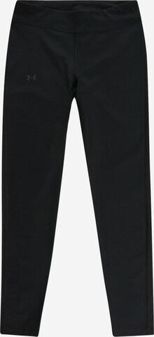 UNDER ARMOUR Workout Pants 'Motion' in Black: front