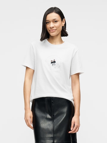 Karl Lagerfeld Póló 'IKON' - fehér: elől