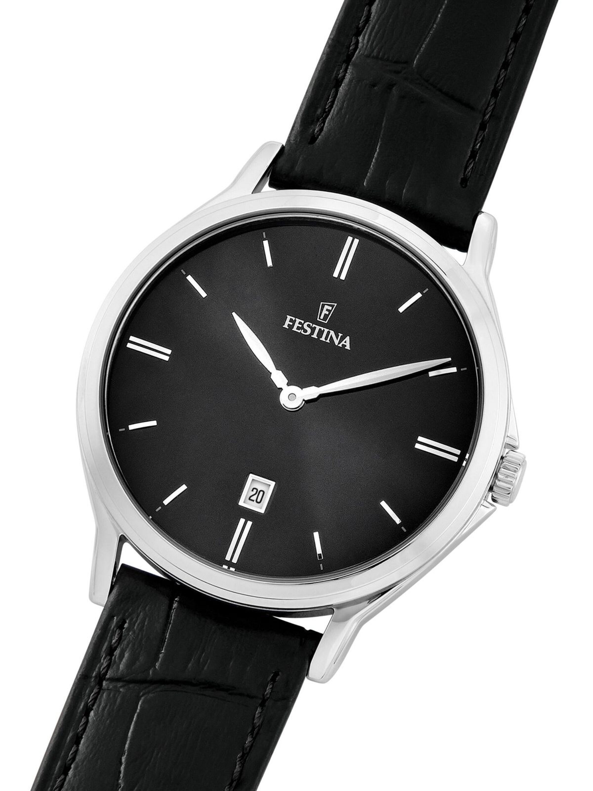 FESTINA Analoog horloge 'Chronograph CORREA CLASICO' in Zwart