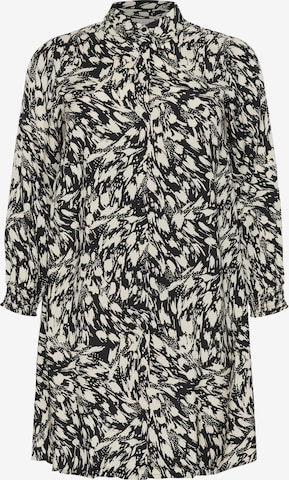 Rochie tip bluză 'Jamia' de la KAFFE CURVE pe negru: față