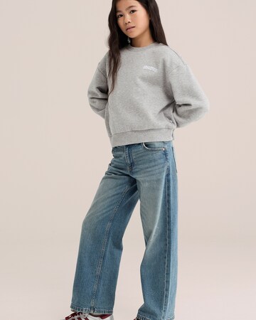 WE Fashion Wide leg Jeans in Blauw: voorkant