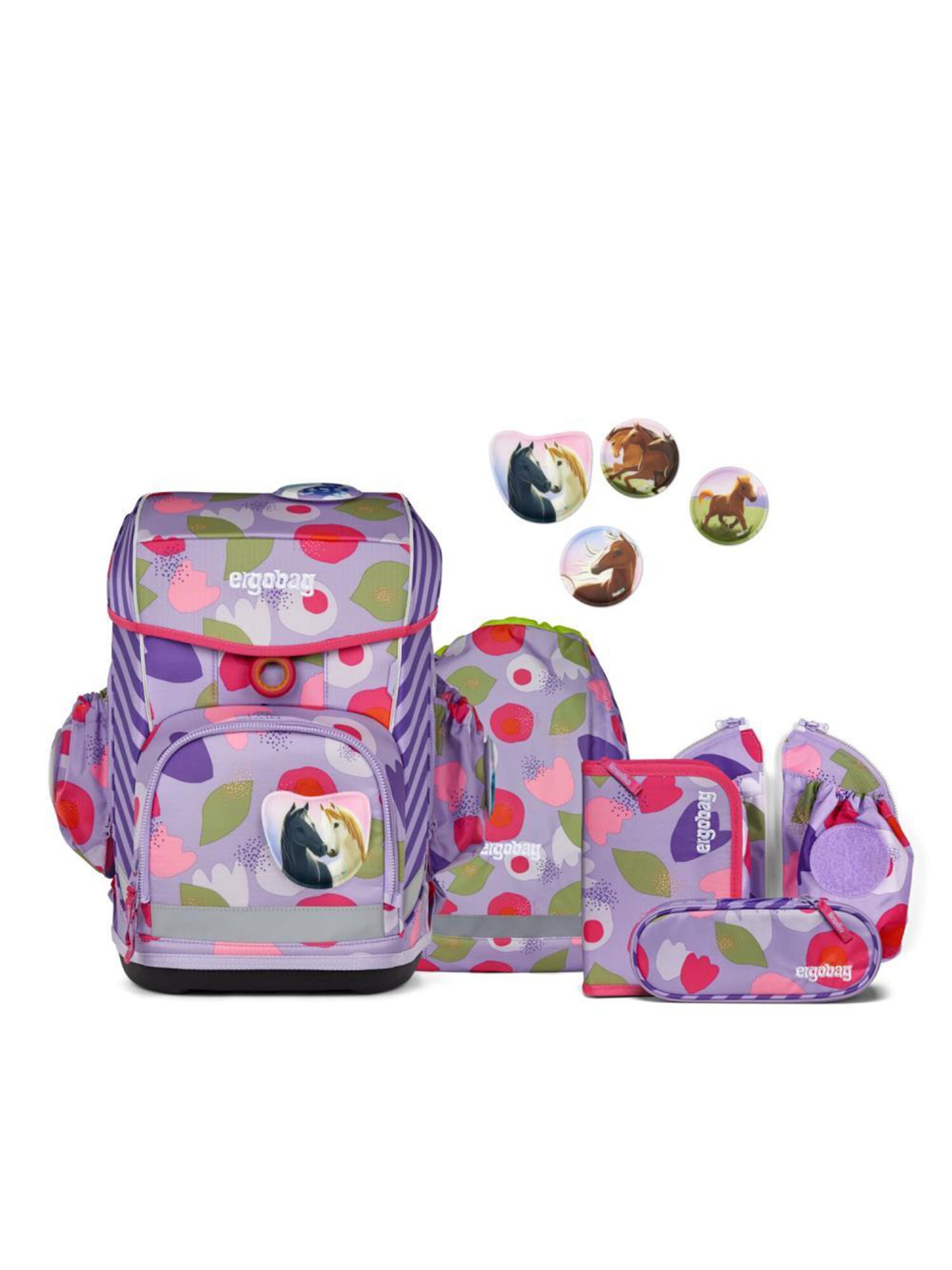 ergobag Rucksack 'Cubo Light Schulranzen Set'‌‌‌ in Pink: Vorderseite