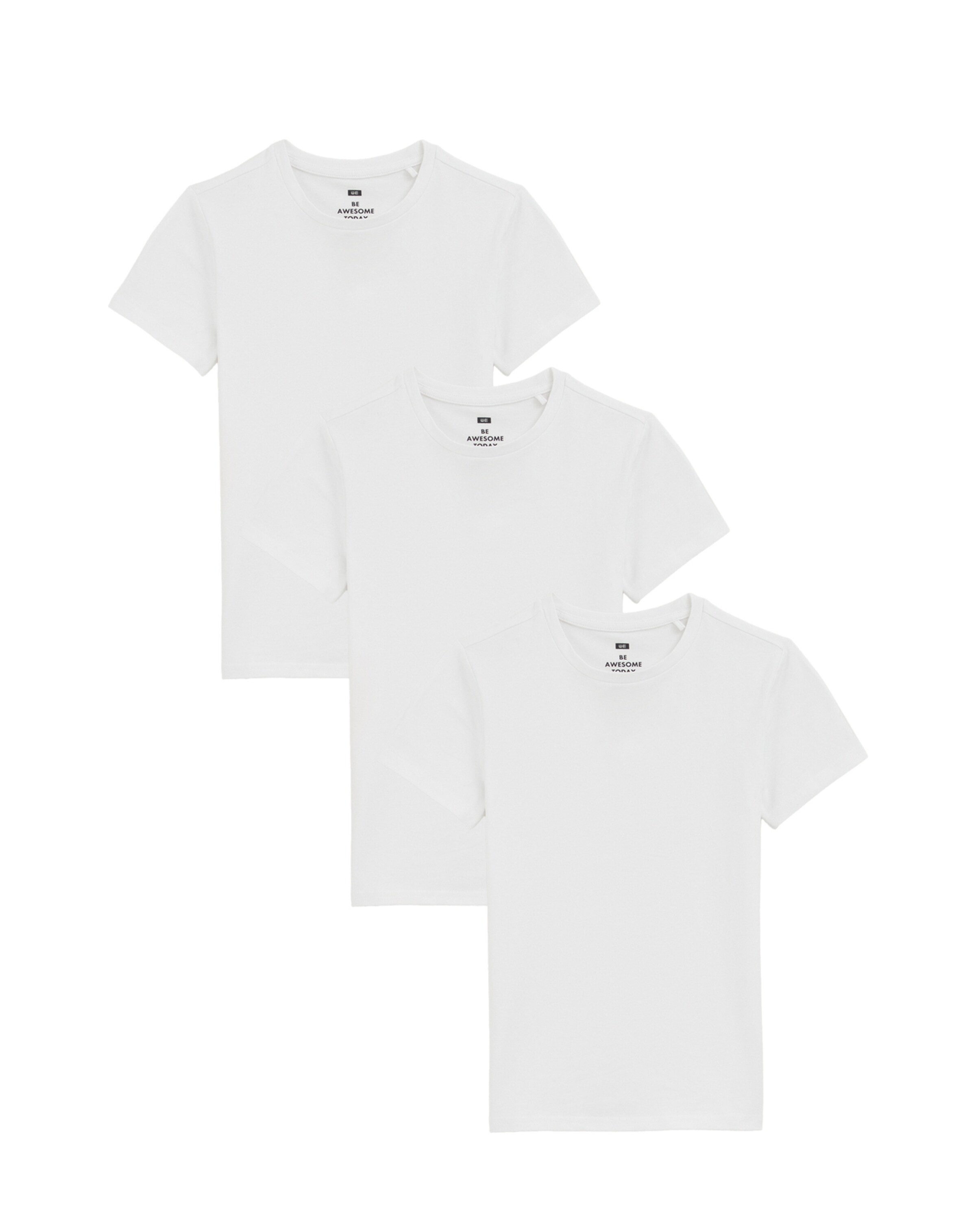 balts WE Fashion T-Krekls: no priekšpuses