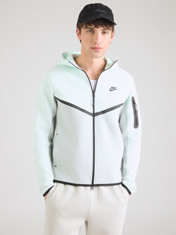 Nike Sportswear Tréning dzseki 'Tech Fleece' - zöld: elől