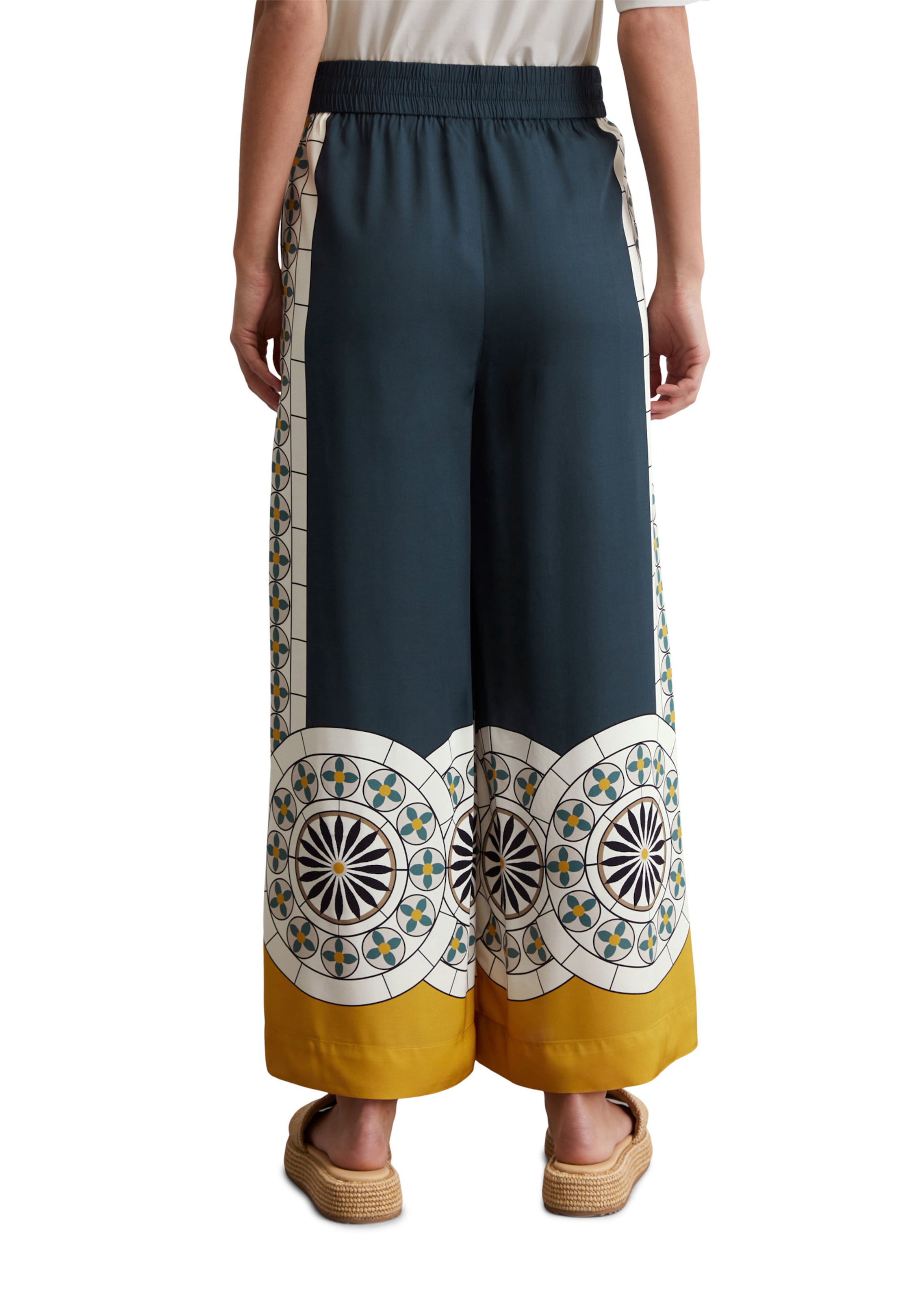 Marc O'Polo Wide Leg Hose in Blau