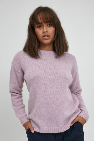 PULZ Jeans Strickpullover 'PZIRIS' in Lila: predná strana