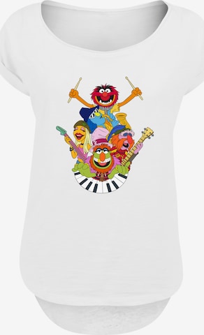 F4NT4STIC Shirt 'Disney Muppets-Dr.-Teeth-and-The-Electric-Mayhem' in Wit: voorkant