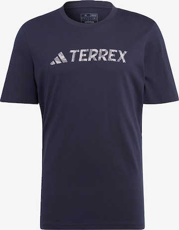 ADIDAS TERREXTehnička sportska majica 'Classic' - plava boja: prednji dio