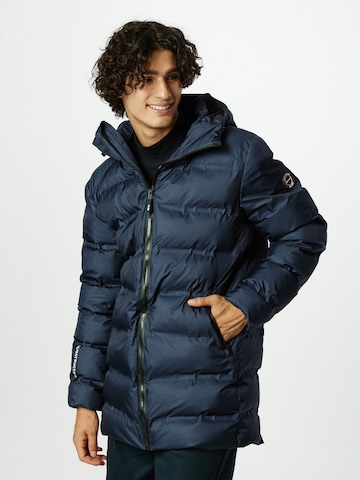 INDICODE JEANS Regular fit Winter jacket 'Banu' in Blue: front