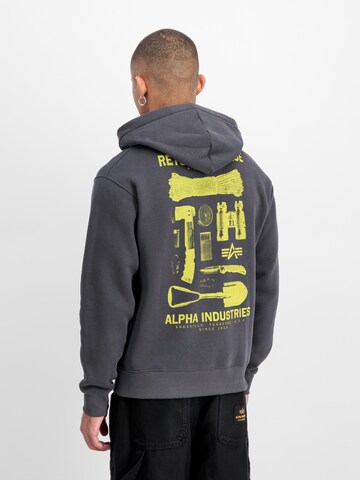 Sweat-shirt 'Return To Base' ALPHA INDUSTRIES en gris : devant
