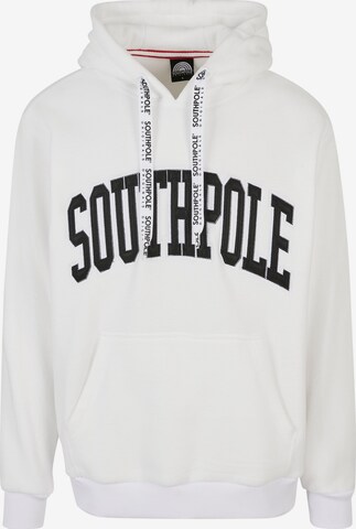 SOUTHPOLE Sweatshirt 'Southpole' in Wit: voorkant