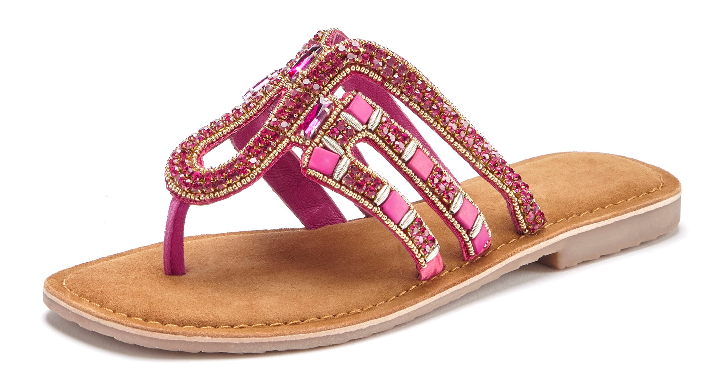 VIVANCE - Sandalias de dedo en rosa: frente