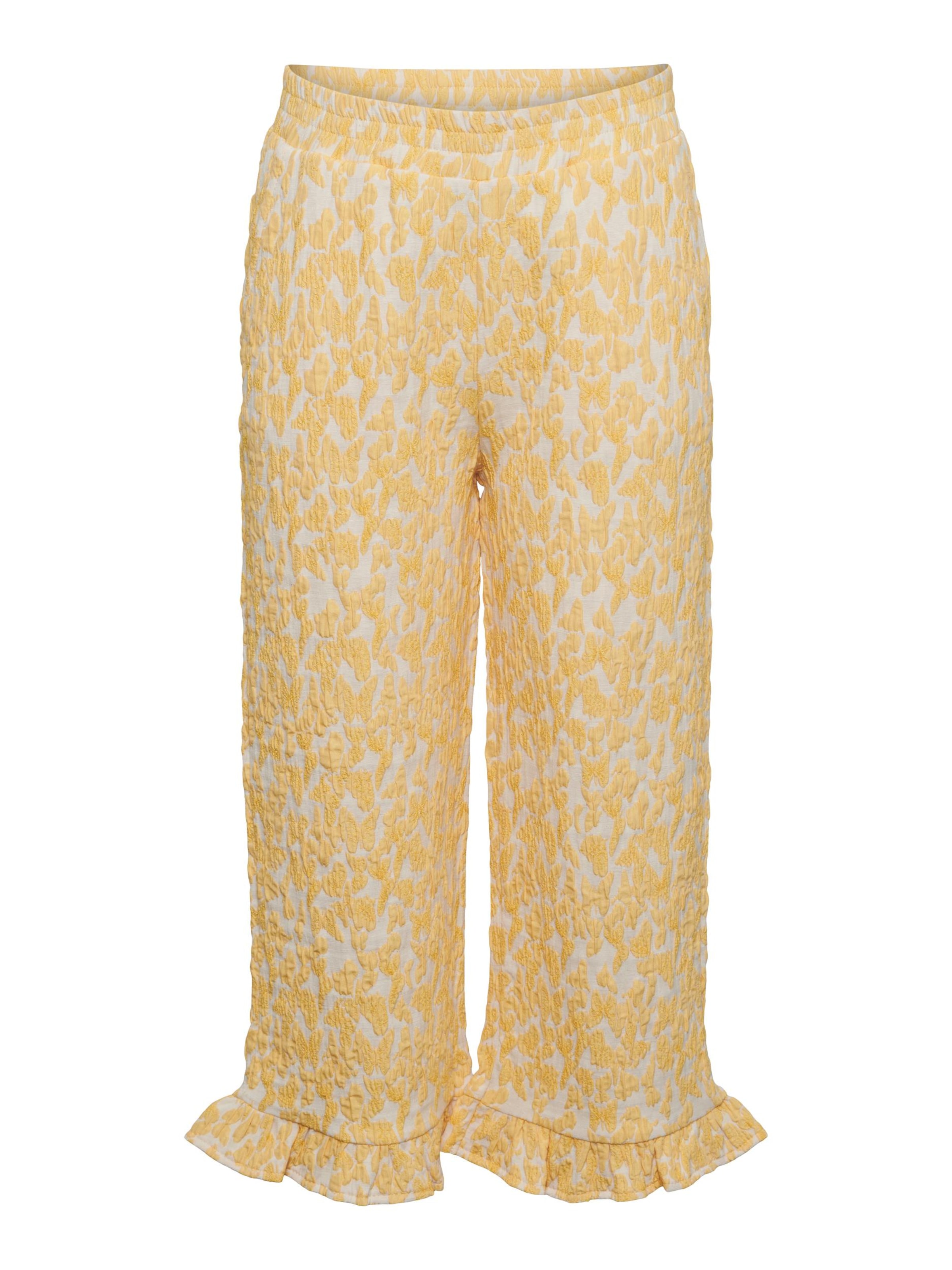 Pieces Kids Regular Trousers 'Maya' in Yellow: front