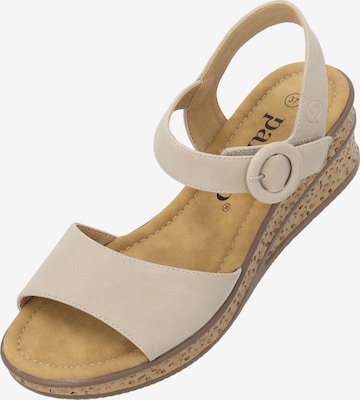 Sandales à lanières 'Helys' Palado en beige : devant