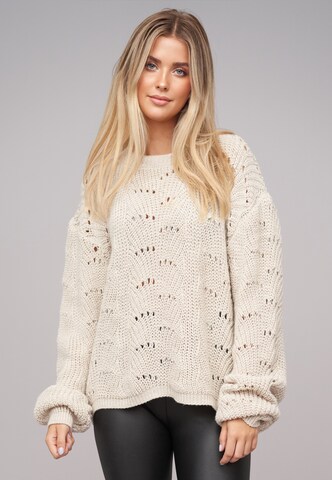 Pull-over Cloud5ive en beige : devant