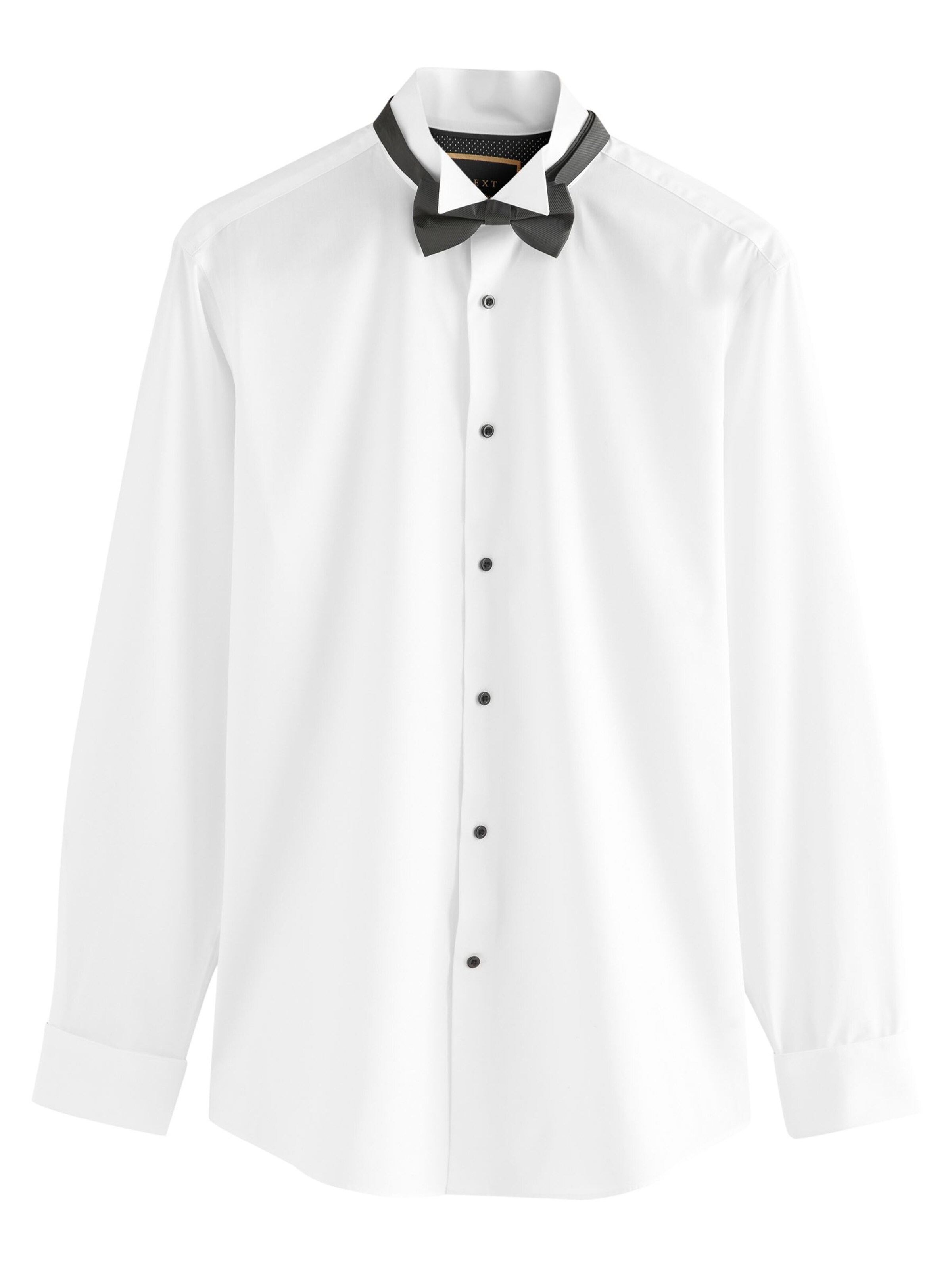 Next Slim Fit Риза в бяло: отпред