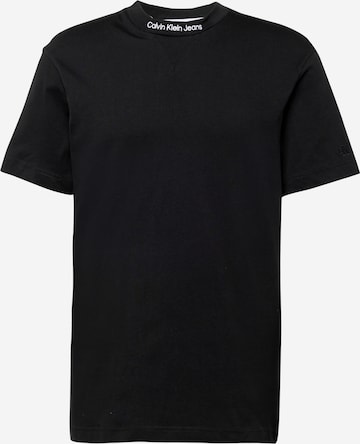 Tricou de la Calvin Klein Jeans pe negru: față