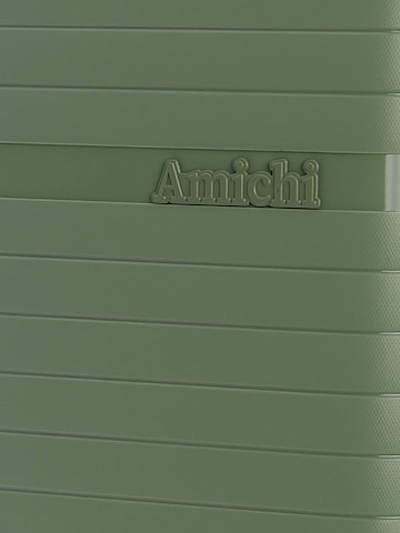 Amichi - Carrito 'AMICHI - Maleta Cabina 55x40x20- Maletas de Viaje - Maletas de Viaje Cabina Apta para Ryannair- Trolley Equipaje para Avion Resistente con 4 Ruedas de 360º y candado TSA' en verde