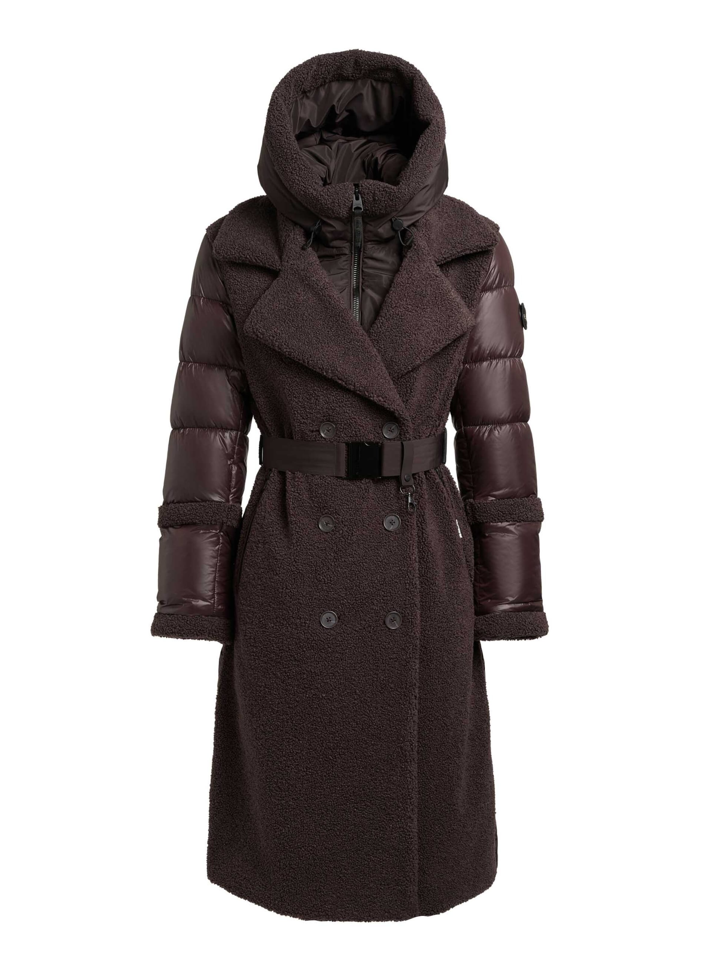 khujo Ανοιξιάτικο και φθινοπωρινό παλτό 'Kalmia' σε καφέ: μπροστά