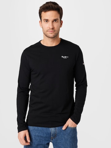 Pepe Jeans - Camiseta en negro: frente