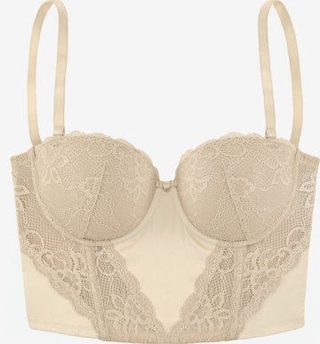 LASCANA Balconette Bra in Beige: front