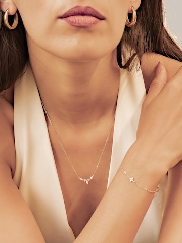 Hey Happiness Sieraden set 'Gemstone Crown Necklace & Daisy Bracelet Set' in Goud