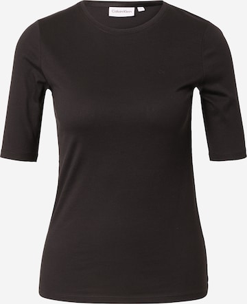 Tricou de la Calvin Klein pe negru: față