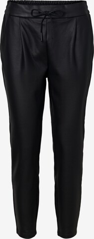 VERO MODA Tapered Bandplooibroek 'Eva' in Zwart: voorkant