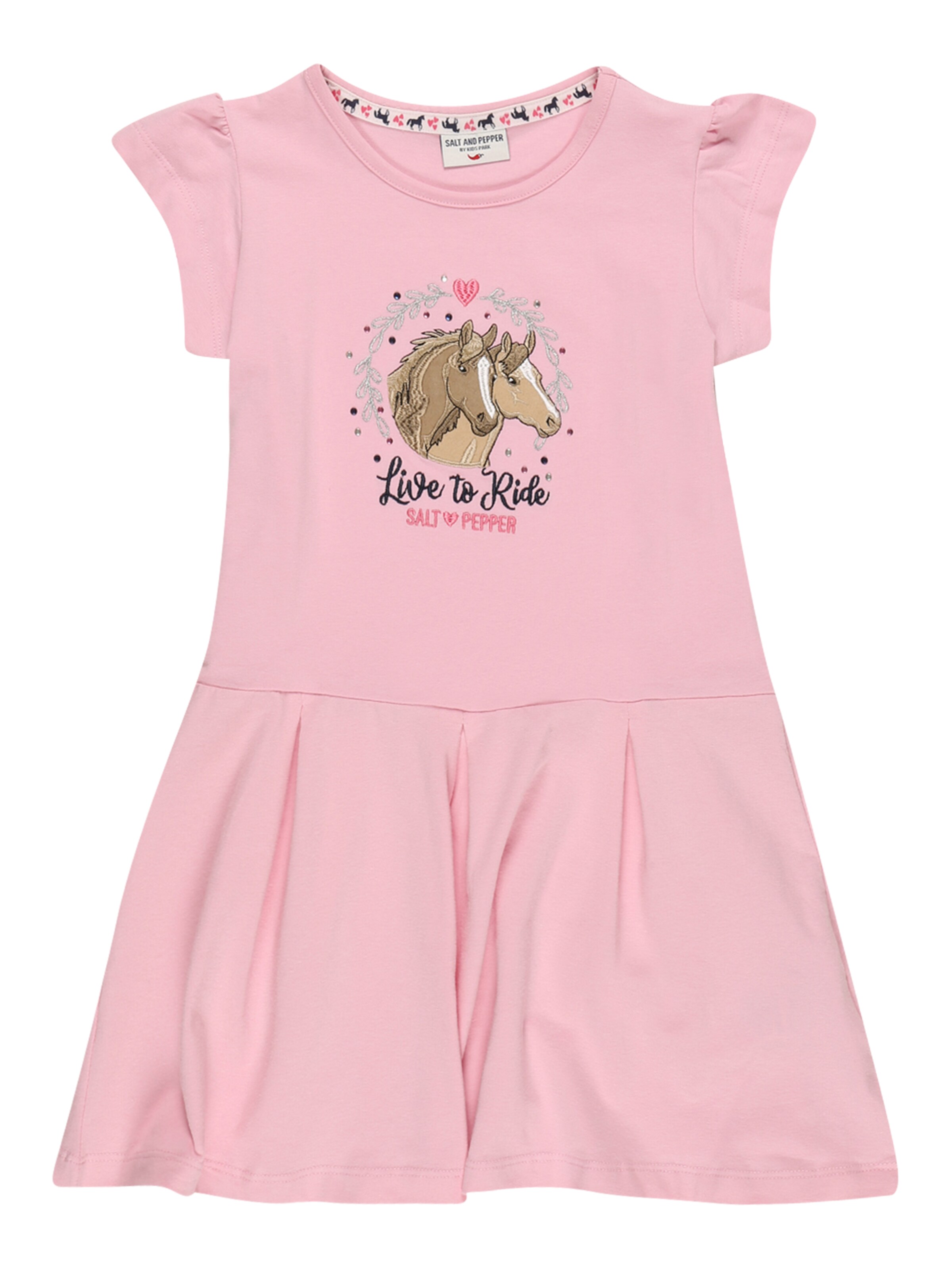 SALT AND PEPPER Kleid 'Horse Club' in Pink: Vorderseite