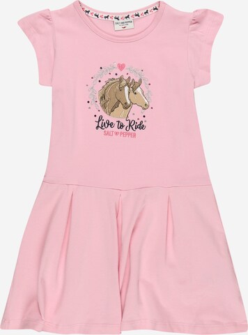 SALT AND PEPPER Dress 'Horse Club' in Pink: front