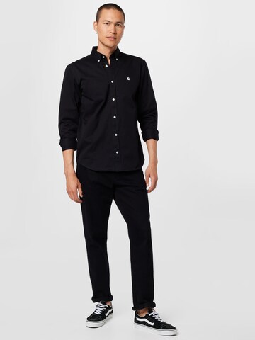 Carhartt WIP Regularny krój Koszula biznesowa 'Madison' w kolorze czarny