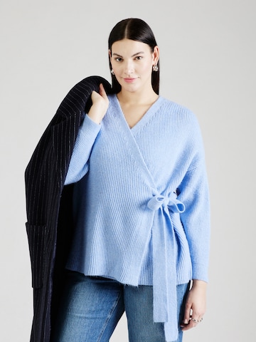 ONLY Carmakoma Knit Cardigan 'CARELIZA' in Blue: front