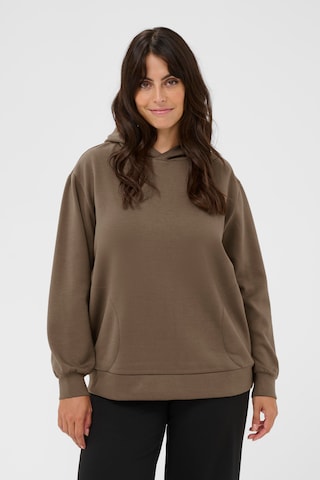 KAFFE CURVE Sweatshirt 'KCannita' in Brown: front